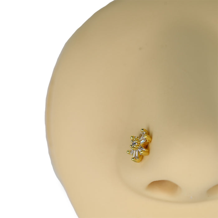 Piercing nez doré tige en L - Acier Inoxydable ✨