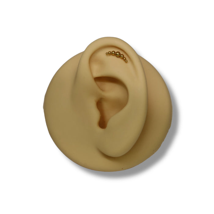 Piercing Épure Perlée Or - Acier Inoxydable ✨