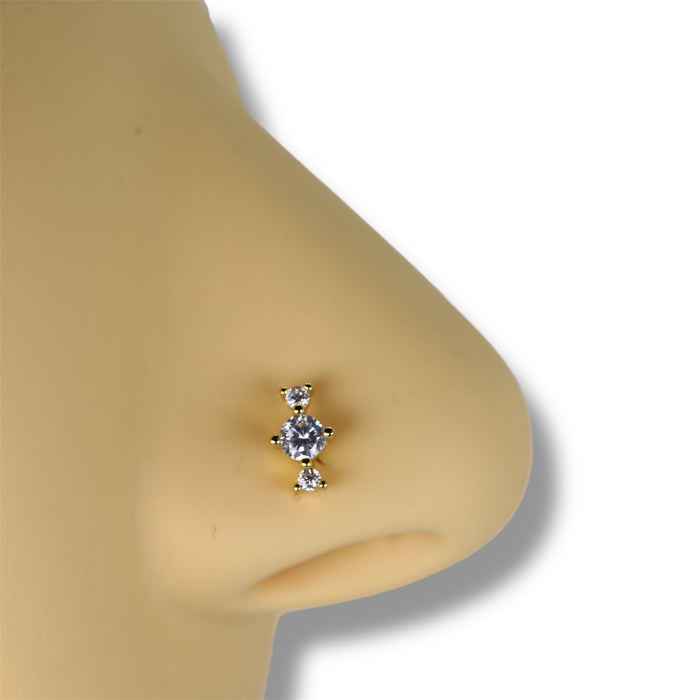 Piercing nez doré tige en L - Acier Inoxydable ✨