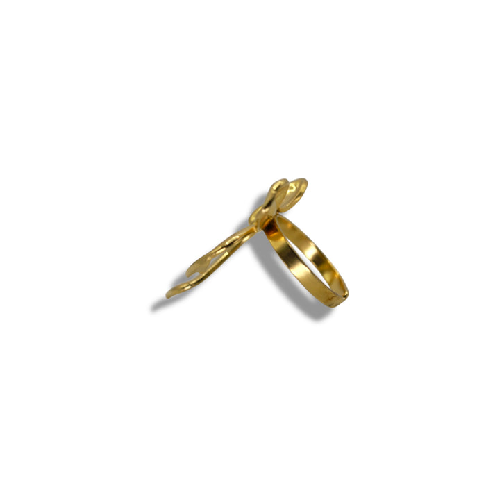 Bague dorée ajustable en acier inoxydable ✨