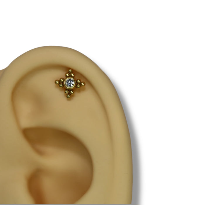 Piercing Étoile Royale Or - Acier Inoxydable ✨