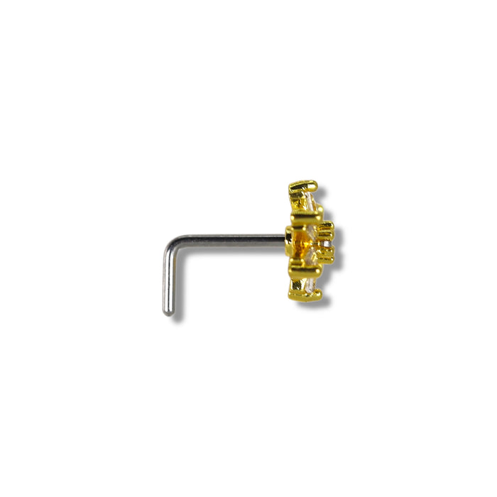 Piercing nez doré tige en L - Acier Inoxydable ✨