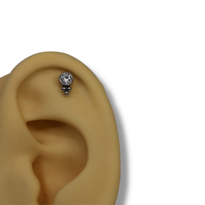 Piercing Épure Brillante Argent – Acier Inoxydable ✨