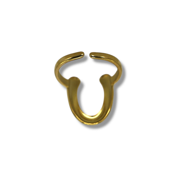 Bague dorée ajustable en acier inoxydable ✨
