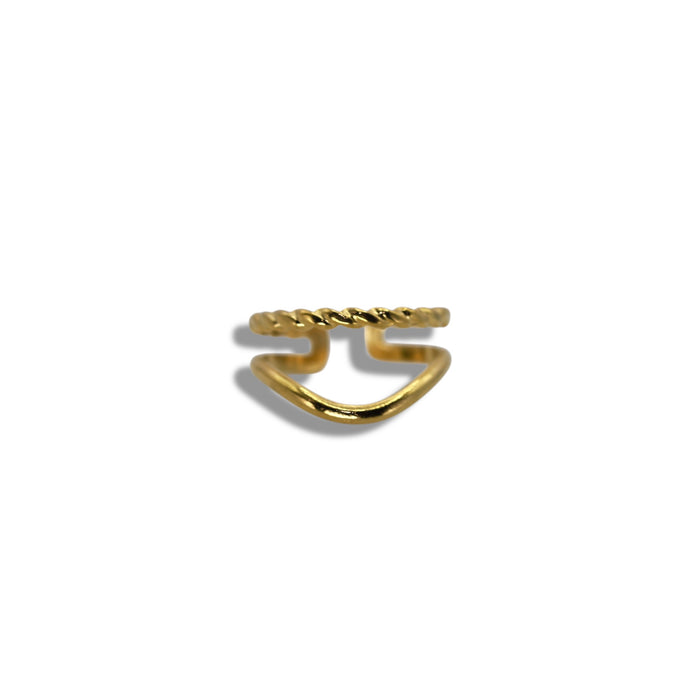 Bague dorée ajustable en acier inoxydable ✨