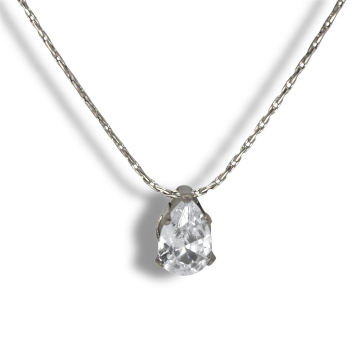 Collier or goutte en zirconium – Acier inoxydable ✨