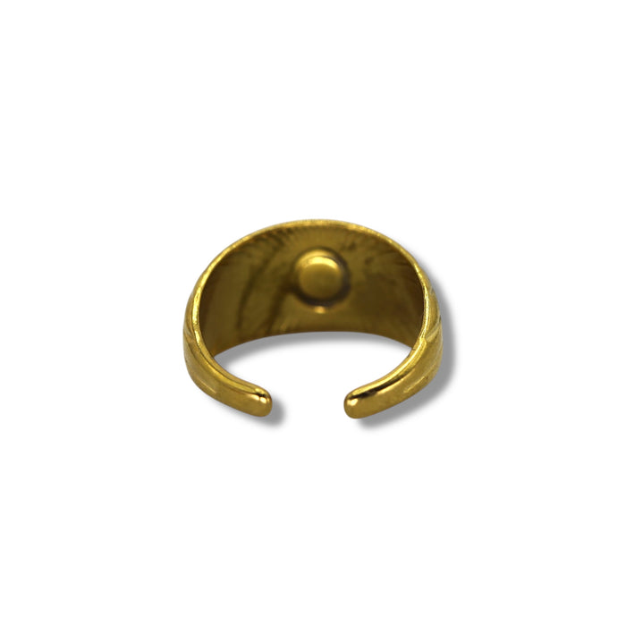 Bague dorée ajustable en acier inoxydable ✨