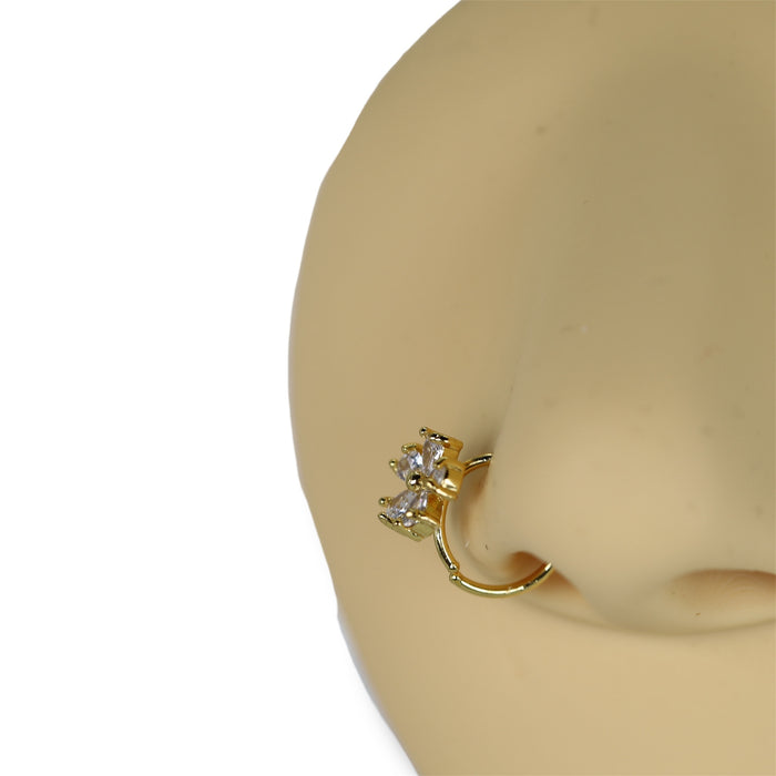 Piercing Nostril Anneau fleur en Acier Inoxydable et Pierre en Zirconium ✨
