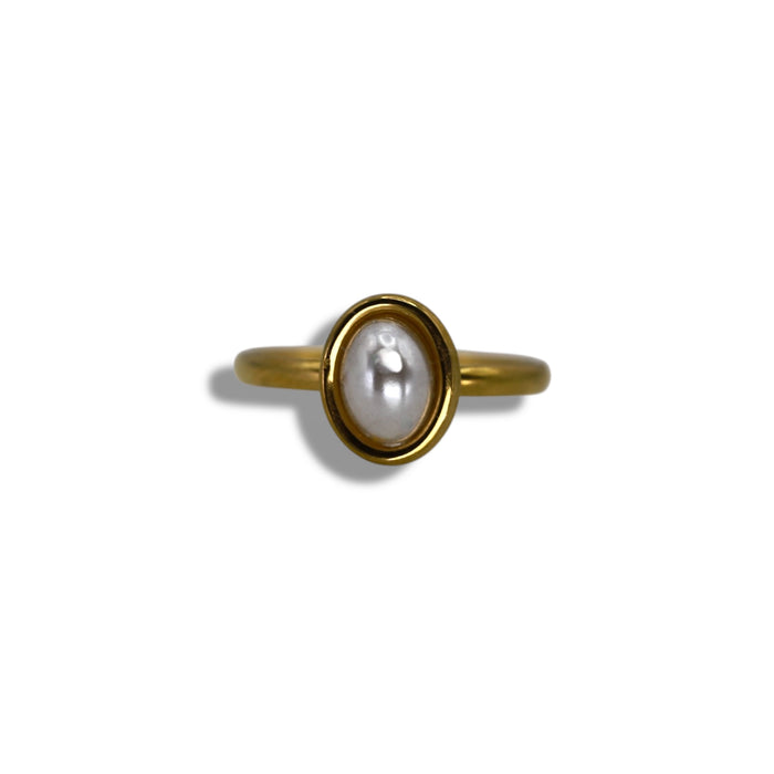 Bague dorée taille unique - taille M en acier inoxydable ✨