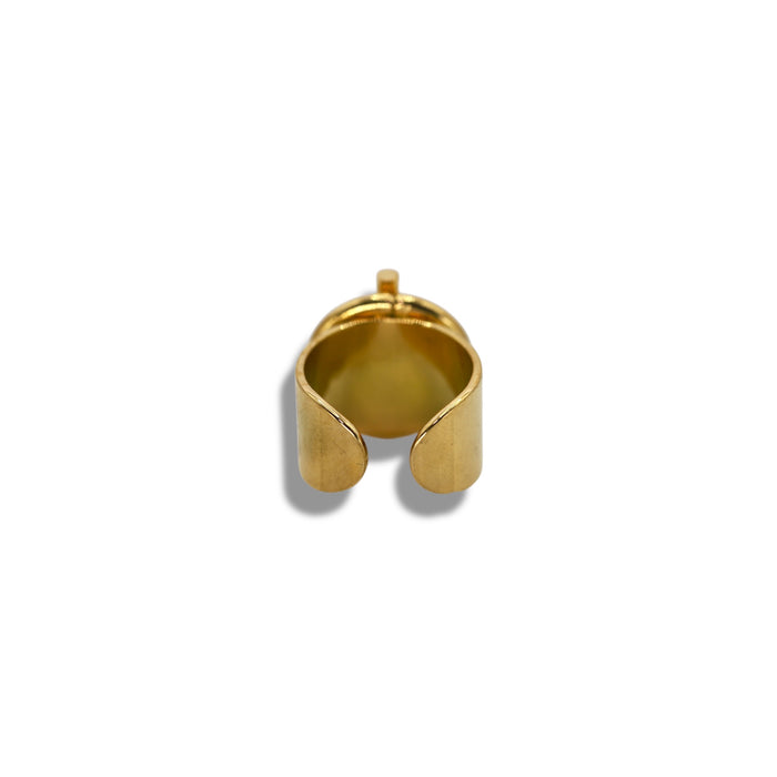 Bague dorée ajustable en acier inoxydable ✨