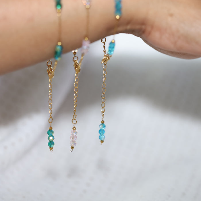Bracelet artisanal fait main – Perles rose pastel ✨