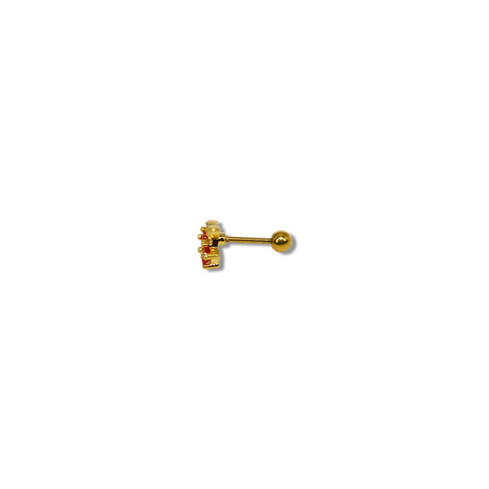 Piercing Cerise Strass – Acier Inoxydable ✨