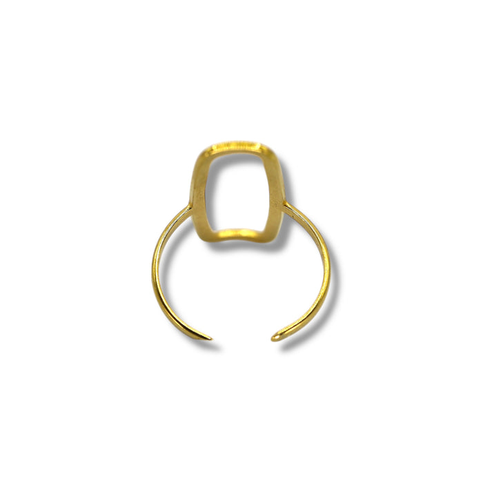 Bague dorée ajustable en acier inoxydable ✨