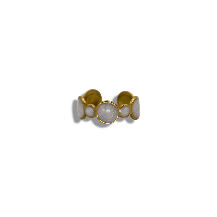 Bague dorée ajustable en acier inoxydable ✨