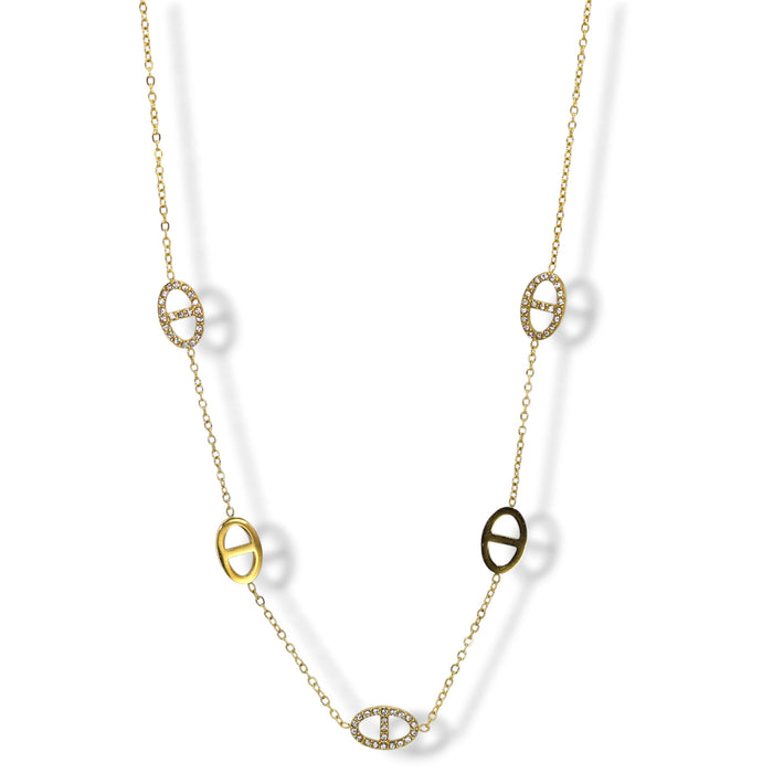 Collier mailles marines - Acier Inoxydable ✨