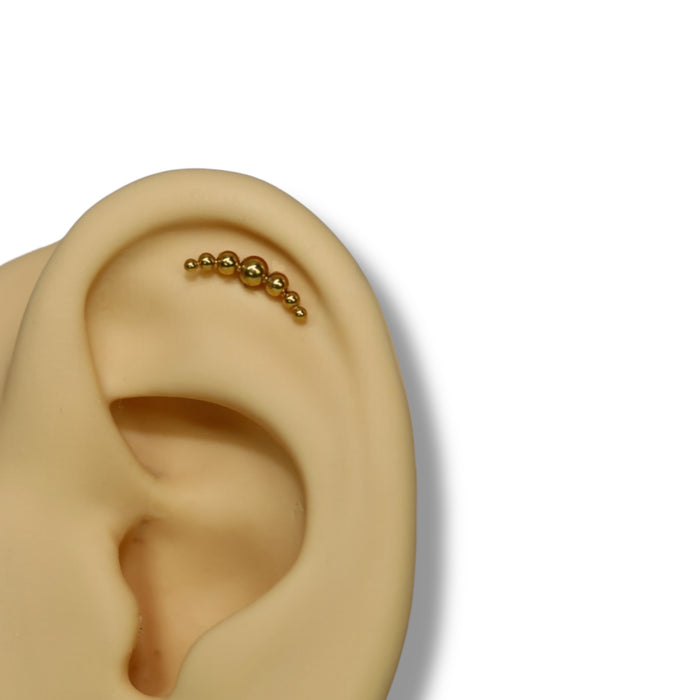 Piercing Épure Perlée Argent - Acier Inoxydable ✨