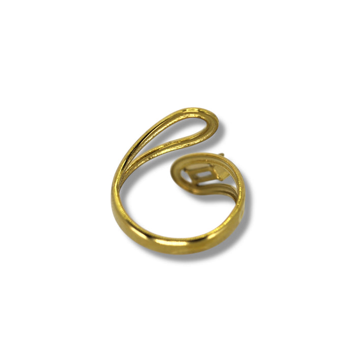 Bague dorée ajustable en acier inoxydable ✨