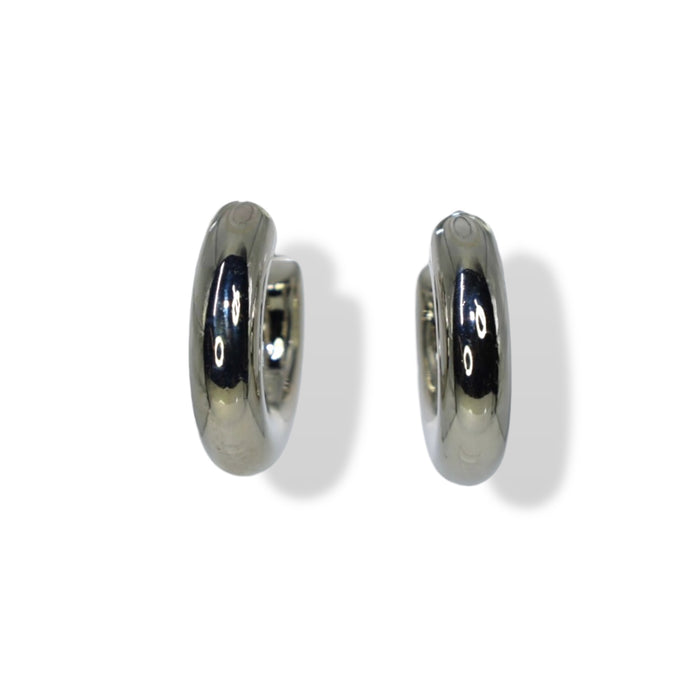 Boucles d’oreilles créoles Argent - Grand modèle en acier inoxydable ✨