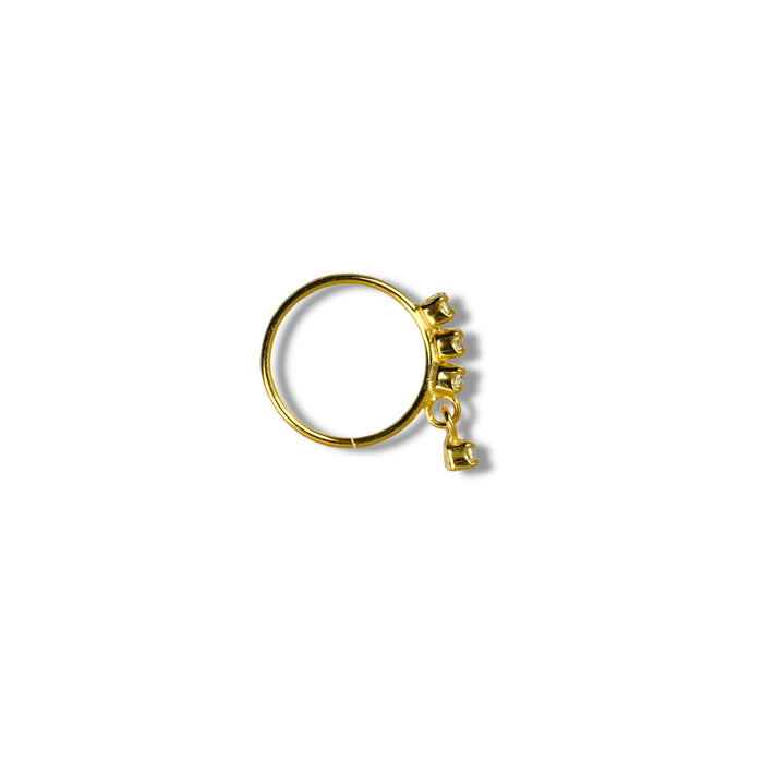 Piercing Nostril Anneau et pendentif Zirconium Or Sterling 925 ✨