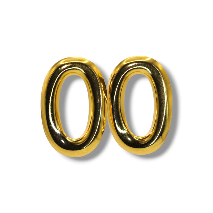 Boucles d’oreilles dorées – Ovales oversize ✨