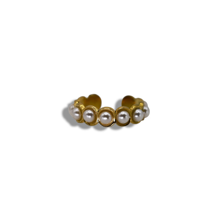 Bague dorée ajustable en acier inoxydable ✨
