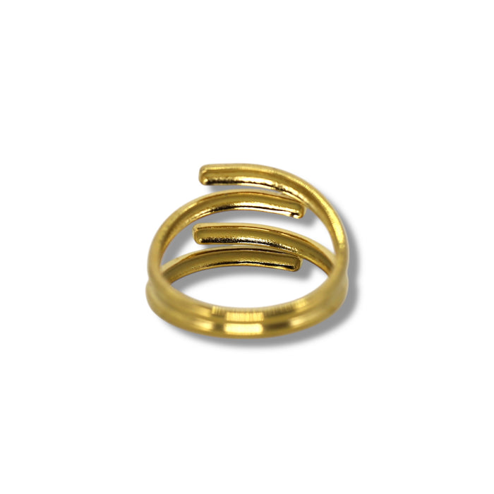 Bague dorée ajustable en acier inoxydable ✨