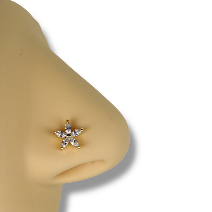Piercing nez doré tige en L - Acier Inoxydable ✨