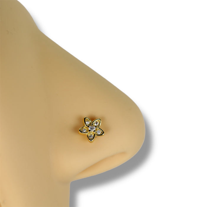 Piercing nez doré tige en L - Acier Inoxydable ✨
