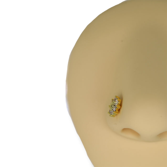 Piercing nez doré tige en L - Acier Inoxydable ✨