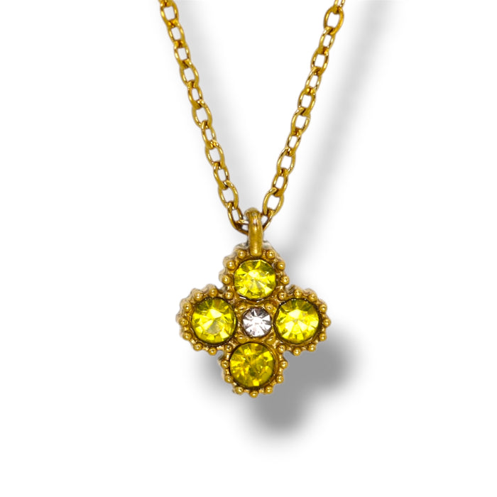 Collier pendentif trèfle scintillant - Acier Inoxydable ✨