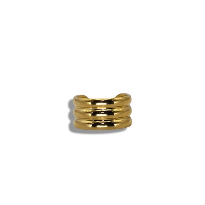 Bague dorée ajustable en acier inoxydable ✨