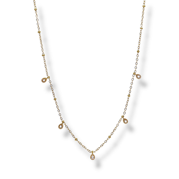 Collier ras de cou avec mini pendentif doré ✨