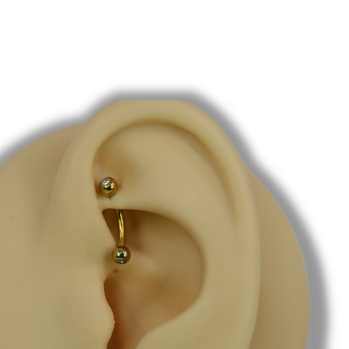 Piercing Barbell Courbé – Acier inoxydable ✨