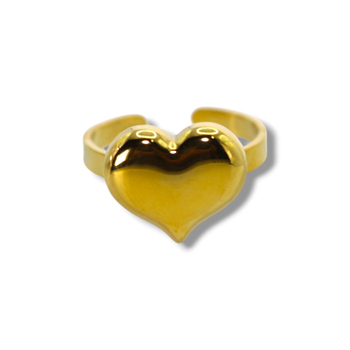 Bague dorée ajustable en acier inoxydable ✨