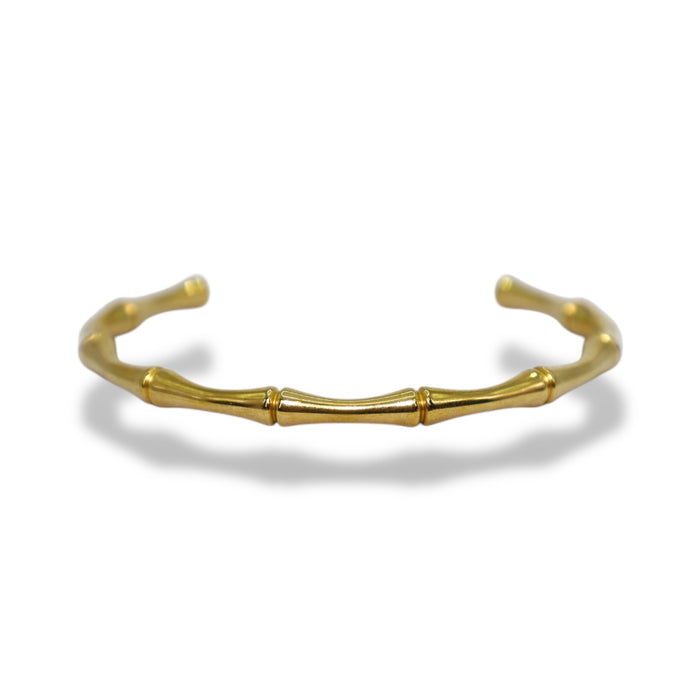 Manchette ajustable style bambou – Élégance naturelle ✨