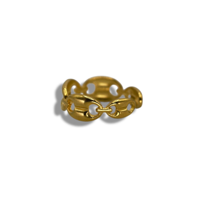 Bague dorée ajustable en acier inoxydable ✨