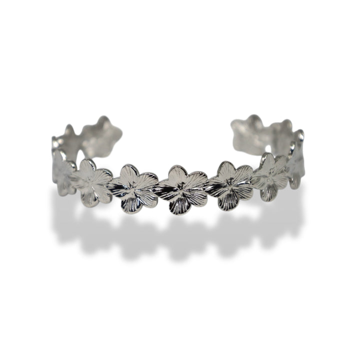Manchette ajustable motif floral – Élégance romantique ✨