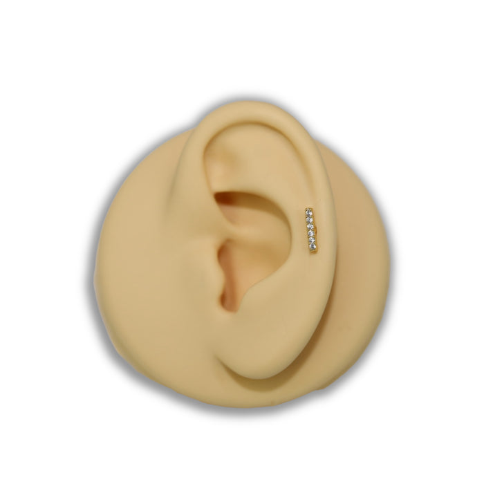 Piercing Strass Vertical – Acier Inoxydable ✨
