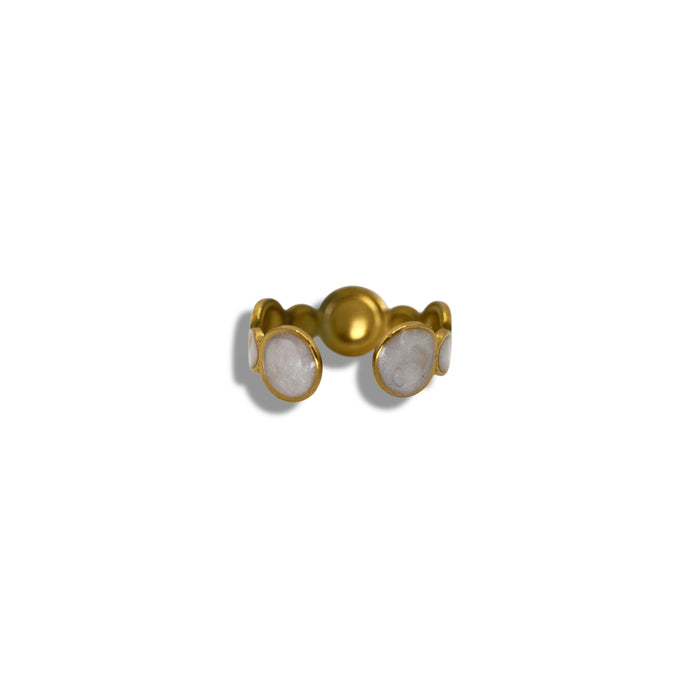 Bague dorée ajustable en acier inoxydable ✨
