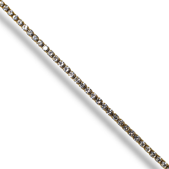 Bracelet or tennis fin – Pierres carrées en zirconium