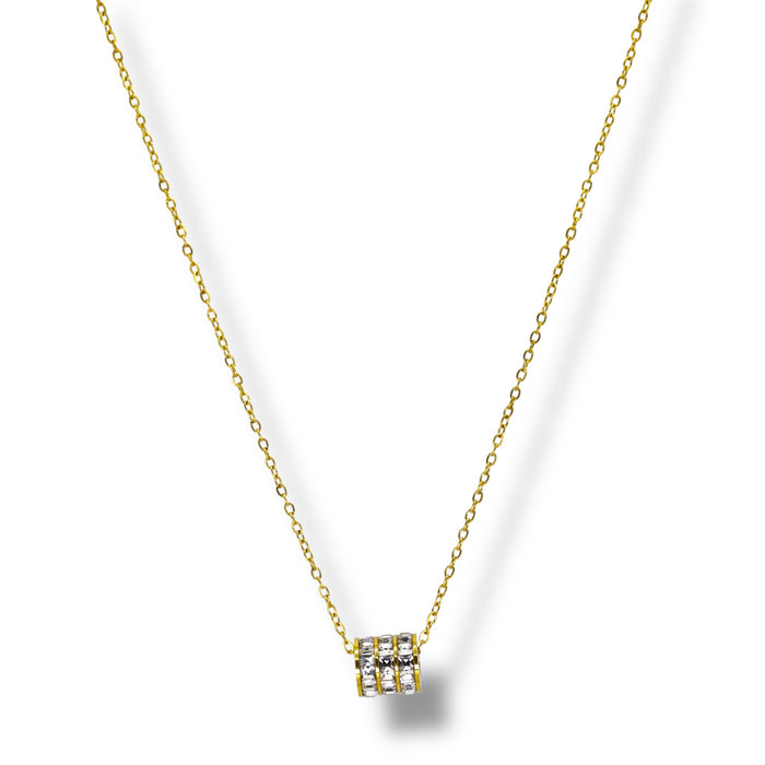 Collier Roulotte Dorée - Acier Inoxydable ✨
