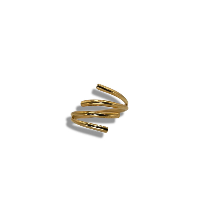 Bague dorée ajustable en acier inoxydable ✨