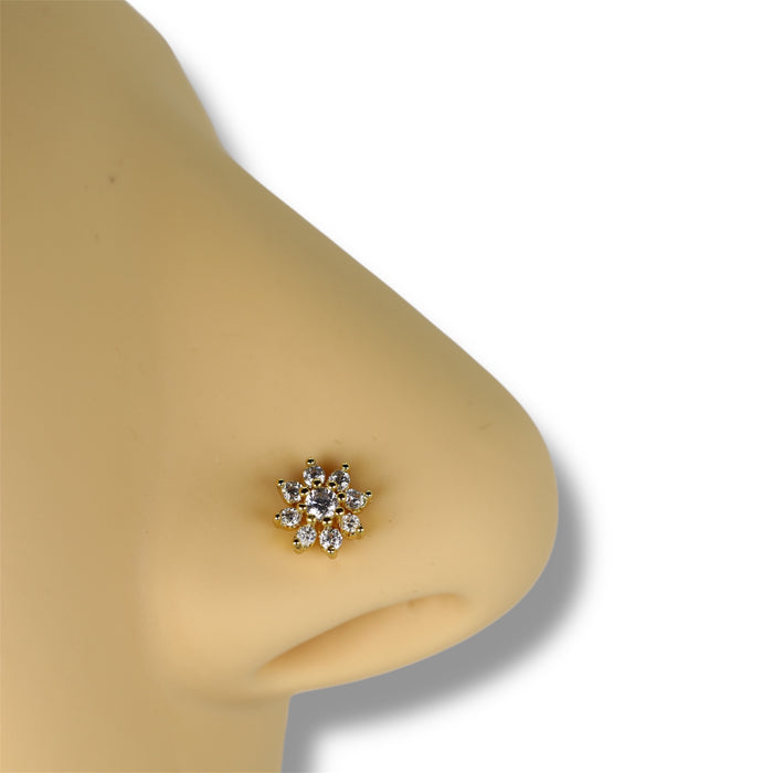 Piercing nez doré tige en L - Acier Inoxydable ✨