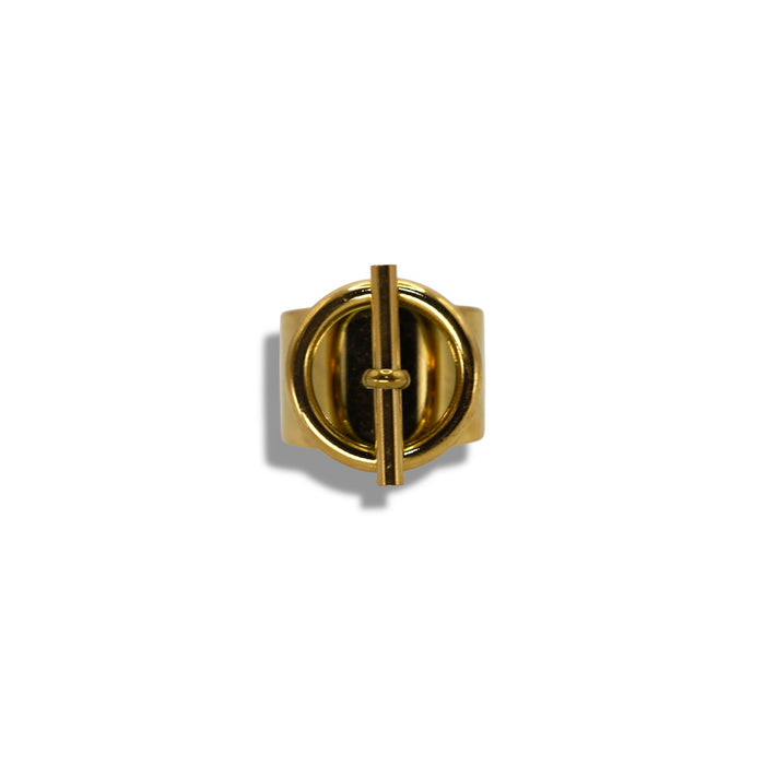 Bague dorée ajustable en acier inoxydable ✨