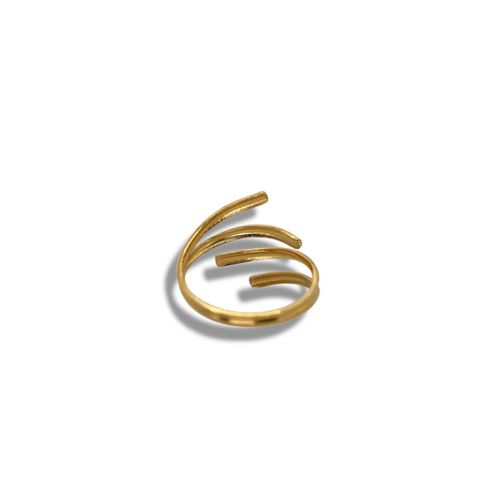 Bague dorée ajustable en acier inoxydable ✨