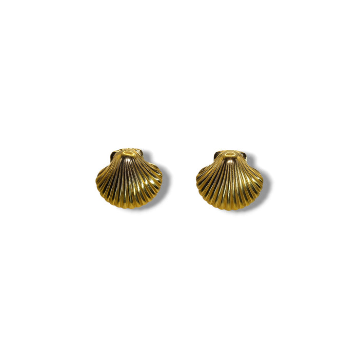 Boucles d’oreilles dorées – Coquillage ✨