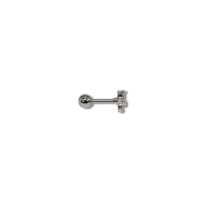 Piercing Lotus Strass – Acier Inoxydable Argenté ✨