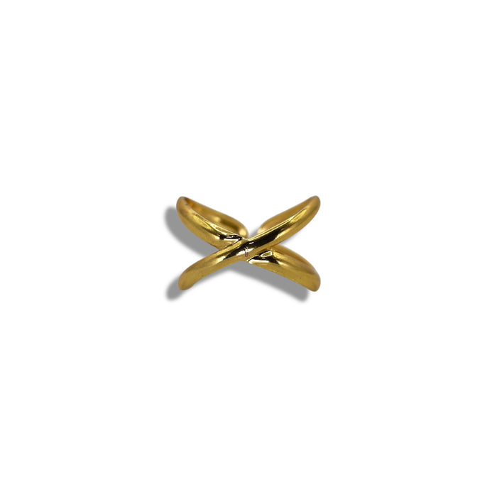 Bague dorée ajustable en acier inoxydable ✨