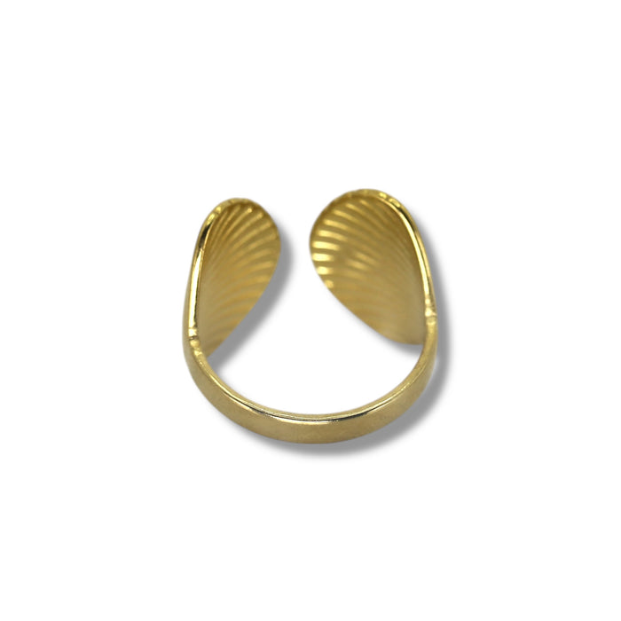 Bague dorée ajustable en acier inoxydable ✨
