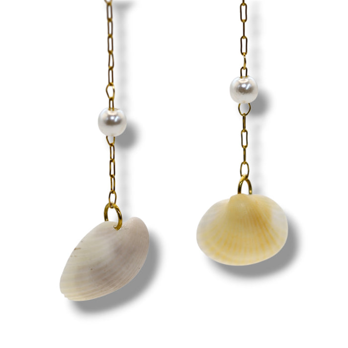 Boucles d’oreilles créoles dorées – Véritables coquillages de l’île Maurice 🇲🇺